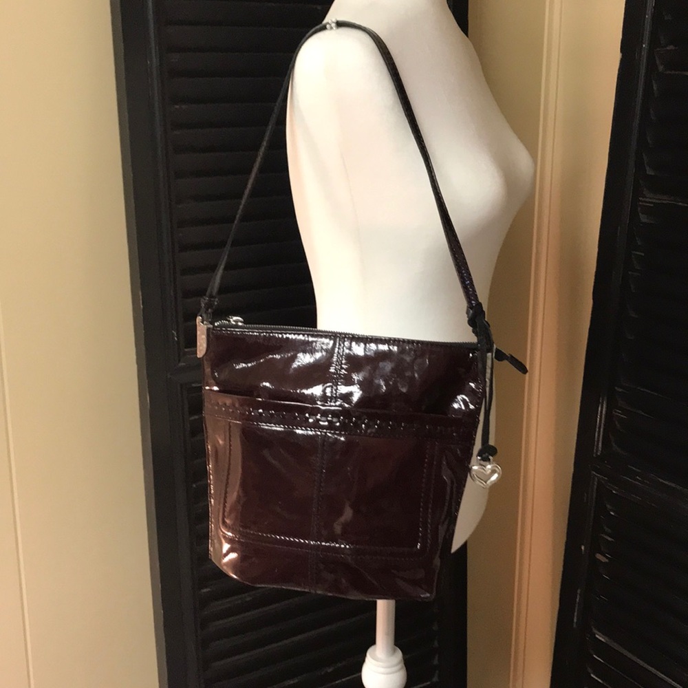 Brighton patent leather‎ shoulder bag